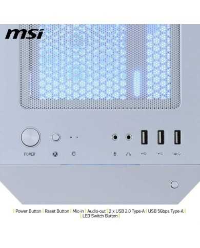 CAJA ORDENADOR GAMING MSI MAG FORGE M100R MATX ARGB WHITE