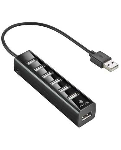 HUB USB NGS TINY 7 PUERTOS USB 2.0 + ALIMENTADOR