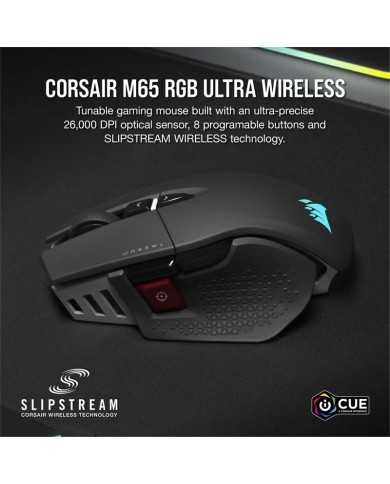 RATON GAMING CORSAIR M65 ULTRA RGB WIRELESS BLACK