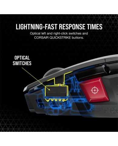 RATON GAMING CORSAIR M65 ULTRA RGB WIRELESS BLACK