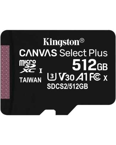 MEMORIA MICRO SD 512GB KINGSTON XC C10 + ADAPTADOR SD