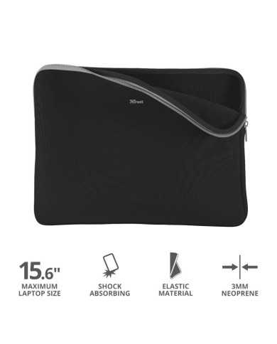 FUNDA PROTECTORA TRUST SLEEVE 15.6 TRUST BLACK FUNDA PROTECTORA TRUST SLEEVE 15.6 TRUST BLACK