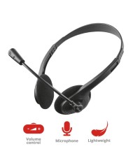 AURICULARES + MICROFONO TRUST PRIMO HEADSET AURICULARES + MICROFONO TRUST PRIMO HEADSET