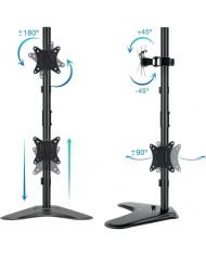 SOPORTE DE SOBREMESA MONITOR TOOQ 17-32 9KG 2 BRAZOS VERTICAL GIRA/INCLI