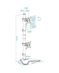 SOPORTE DE SOBREMESA MONITOR TOOQ 17-32 9KG 2 BRAZOS VERTICAL GIRA/INCLI