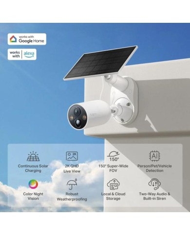 CAMARA IP TP-LINK TAPO C425 2K QHD IP65 EXTERIOR + PANEL SOLAR CAMARA IP TP-LINK TAPO C425 2K QHD IP65 EXTERIOR + PANEL SOLAR