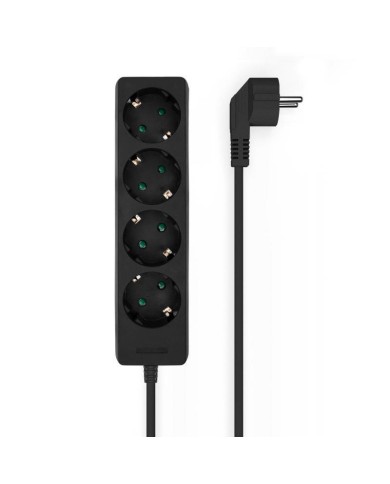 REGLETA AISENS 4 SCHUKOS PROTECCION 1,4M BLACK