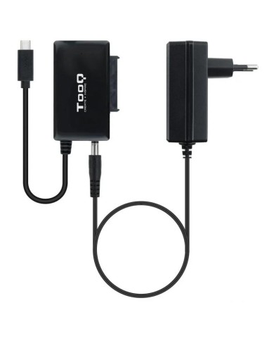 ADAPTADOR USB 3.0 USB-C TOOQ DISCO DURO SATA 2.5/3.5 ALIMENTADOR BLACK