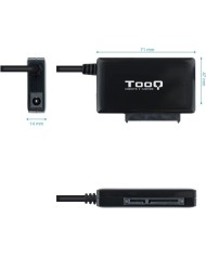 ADAPTADOR USB 3.0 USB-C TOOQ DISCO DURO SATA 2.5/3.5 ALIMENTADOR BLACK