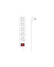 REGLETA AISENS 5 SCHUKOS PROTECCION INTERRUPTOR 1,4M WHITE