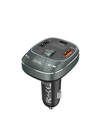 TRANSMISOR COCHE VENTION FM MP3 BLUETOOTH USB-C 2XUSB 30W BLACK