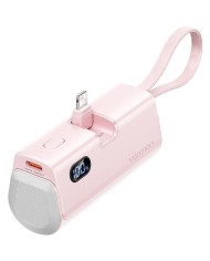 POWERBANK VENTION 4800MAH 2XUSB-C + LIGHTNING PLEGABLE 22.5W ROSE