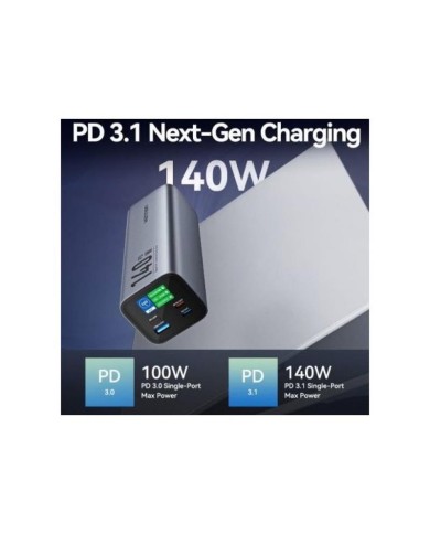 POWERBANK VENTION 27000MAH 2XUSB-A + 2XUSB-C LED DISPLAY 140W GREY