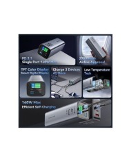 POWERBANK VENTION 27000MAH 2XUSB-A + 2XUSB-C LED DISPLAY 140W GREY