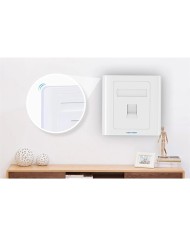 ROSETA DE PARED VENTION RJ45 CAT.6 UTP 1 TOMA WHITE