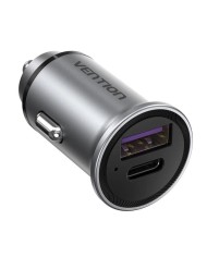CARGADOR COCHE SMARTPHONE VENTION 30W USB-A USB-C SILVER CARGADOR COCHE SMARTPHONE VENTION 30W USB-A USB-C SILVER