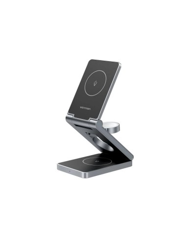 BASE CARGADOR VENTION SMARTPHONE/APPLE WATCH/AURICULARES WIRELESS BLACK