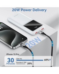 POWERBANK VENTION 10000MAH 2XUSB-A + USB-C LED DISPLAY 22.5W BLACK POWERBANK VENTION 10000MAH 2XUSB-A + USB-C LED DISPLAY 22.5W BLACK