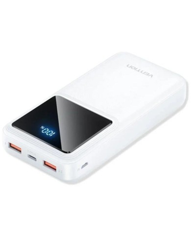 POWERBANK VENTION 20000MAH 2XUSB-A + USB-C LED DISPLAY 22.5W WHITE POWERBANK VENTION 20000MAH 2XUSB-A + USB-C LED DISPLAY 22.5W WHITE