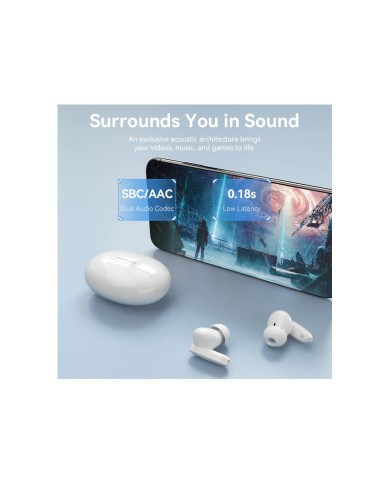 AURICULARES VENTION BLUETOOTH 5.3 TRUE WIRELESS 7 HORAS PURPLE