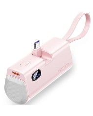 POWERBANK VENTION 4800MAH 2XUSB-C + LIGHTNING 22.5W USB-C PLEGABLE ROSE