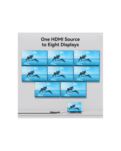 SPLITTER VENTION HDMI 2.0 4K 1X8 BLACK