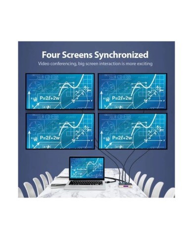 DUPLICADOR VENTION 4XHDMI HEMBRA - HDMI MACHO GOLD/BLACK