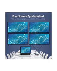 DUPLICADOR VENTION 4XHDMI HEMBRA - HDMI MACHO GOLD/BLACK