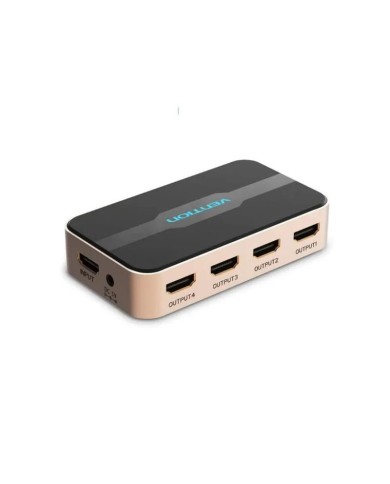 DUPLICADOR VENTION 5XHDMI HEMBRA - HDMI MACHO GOLD/BLACK