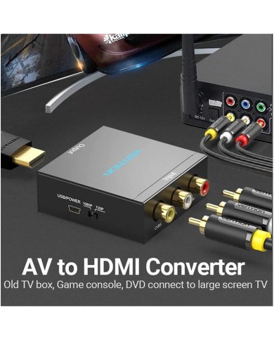 CONVERSOR VENTION RCA/H - HDMI/H MINIUSB/H BLACK