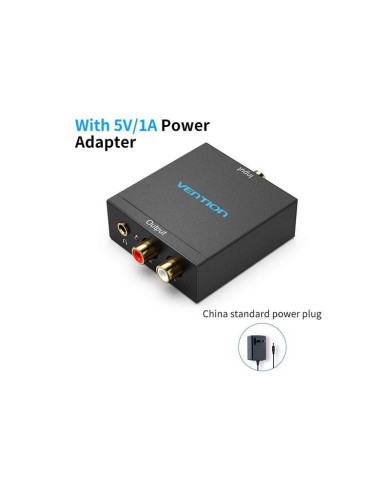 CONVERSOR AUDIO VENTION TOSLINK Y RCA A 2X RCA