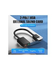 TARJETA DE SONIDO 2.1 VENTION USB-A JACK 3.5MM BLACK