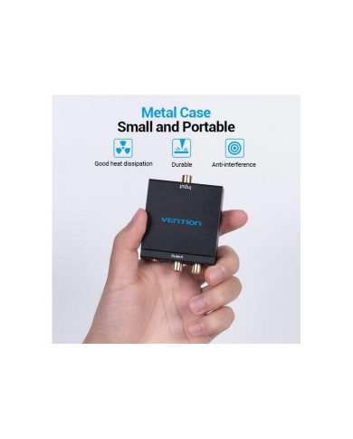 CONVERSOR AUDIO VENTION TOSLINK Y RCA A 2X RCA