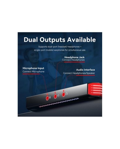 TARJETA DE SONIDO VENTION AMPLIFICADOR GAMING 7.1 USB-C 3X JACK 3.5MM TARJETA DE SONIDO VENTION AMPLIFICADOR GAMING 7.1 USB-C 3X JACK 3.5MM