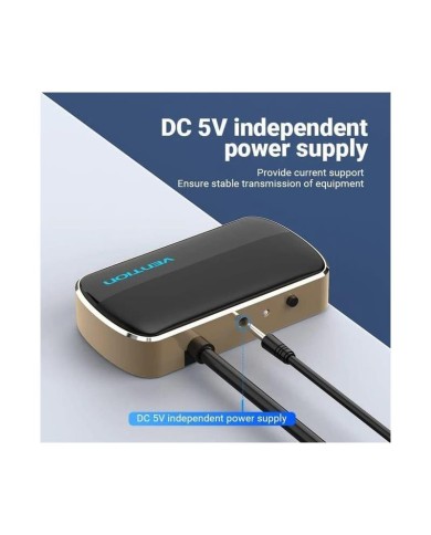 DUPLICADOR VENTION VGA MACHO - 2X VGA HEMBRA ALIMENTACION EXTERNA BLACK