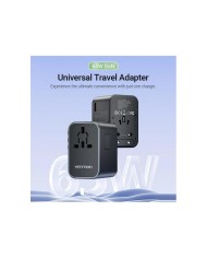 CARGADOR DE PARED VENTION UNIVERSAL GAN 2XUSB-C USB-A 65W