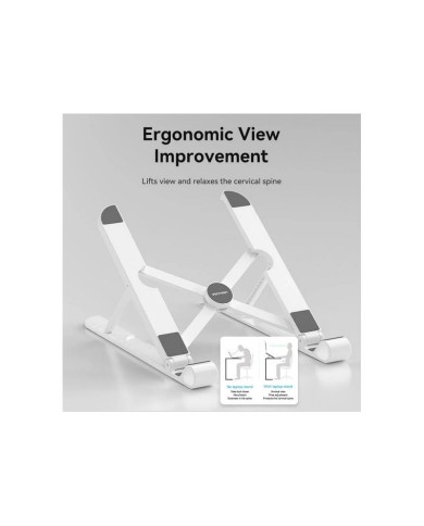 SOPORTE VENTION SOBREMESA PARA NOTEBOOK/TABLET HASTA 17.3 REG.ALTURA WHITE