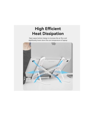 SOPORTE VENTION SOBREMESA PARA NOTEBOOK/TABLET HASTA 17.3 REG.ALTURA WHITE