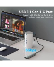 DOCK STATION VENTION 12 EN 1 USB-C A HDMI/VGA/USB-C/USB-A/RJ45/MICROSD/JACK