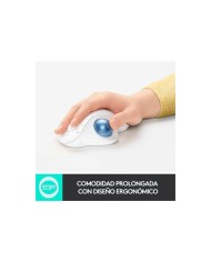 RATON LOGITECH  ERGO M575 BLUETOOTH & WIRELESS WHITE