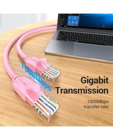 CABLE DE RED CAT.6 UTP 1M VENTION ROSE