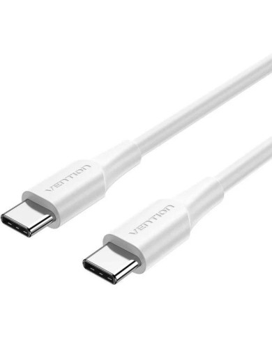 CABLE USB 3A TIPO USB-C/M-C/M WHITE 480MBPS 1M VENTION CABLE USB 3A TIPO USB-C/M-C/M WHITE 480MBPS 1M VENTION