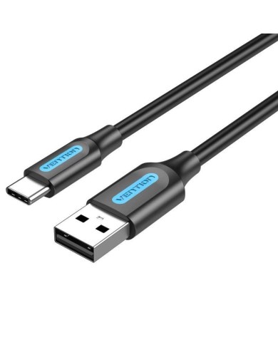 CABLE VENTION USB-A - USB-C 3A 480MBPS 60W 0.5M BLACK CABLE VENTION USB-A - USB-C 3A 480MBPS 60W 0.5M BLACK
