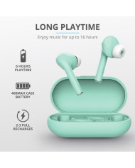 AURICULARES TRUST NIKA TOUCH EARPHONES BLUETOOTH WIRELESS TURQUOISE