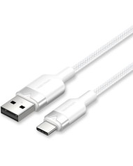 CABLE VENTION USB-A 2.0 - USB-C 3A 2M ALUMINIO WHITE