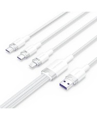 CABLE 3 EN 1 VENTION USB-A 2.0- USB-C/LIGHTNING/MICRO-B 1.5M ALUMINIO WHITE