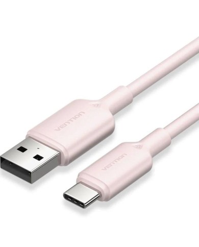 CABLE VENTION USB-A - USB-C 3A 60W 1M TRENZADO ROSE CABLE VENTION USB-A - USB-C 3A 60W 1M TRENZADO ROSE