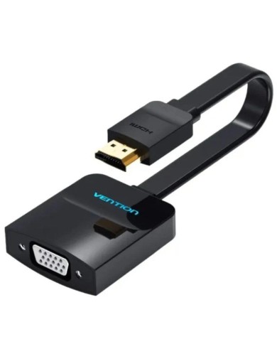 CABLE CONVERSOR VENTION HDMI/M - VGA/H JACK 3.5/H 15CM BLACK