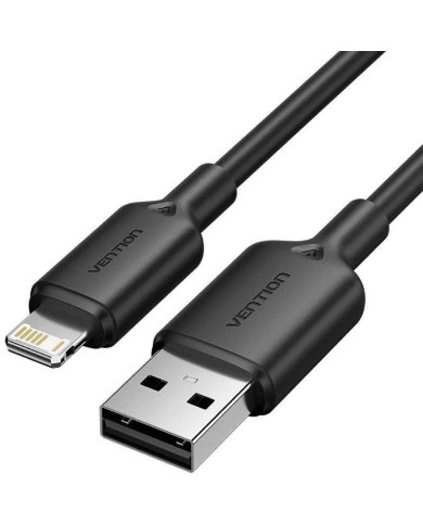 CABLE VENTION USB-A 2.0 - LIGHTNING 2.4A 1M BLACK CABLE VENTION USB-A 2.0 - LIGHTNING 2.4A 1M BLACK