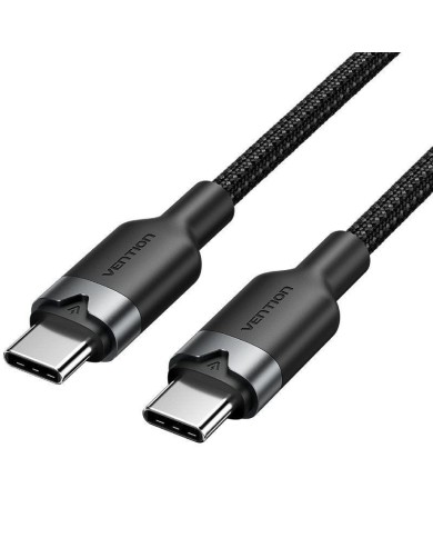 CABLE USB-C VENTION TIPO USB-C/M - USB-C/M 3A 60W 2M ALUMINIO BLACK CABLE USB-C VENTION TIPO USB-C/M - USB-C/M 3A 60W 2M ALUMINIO BLACK